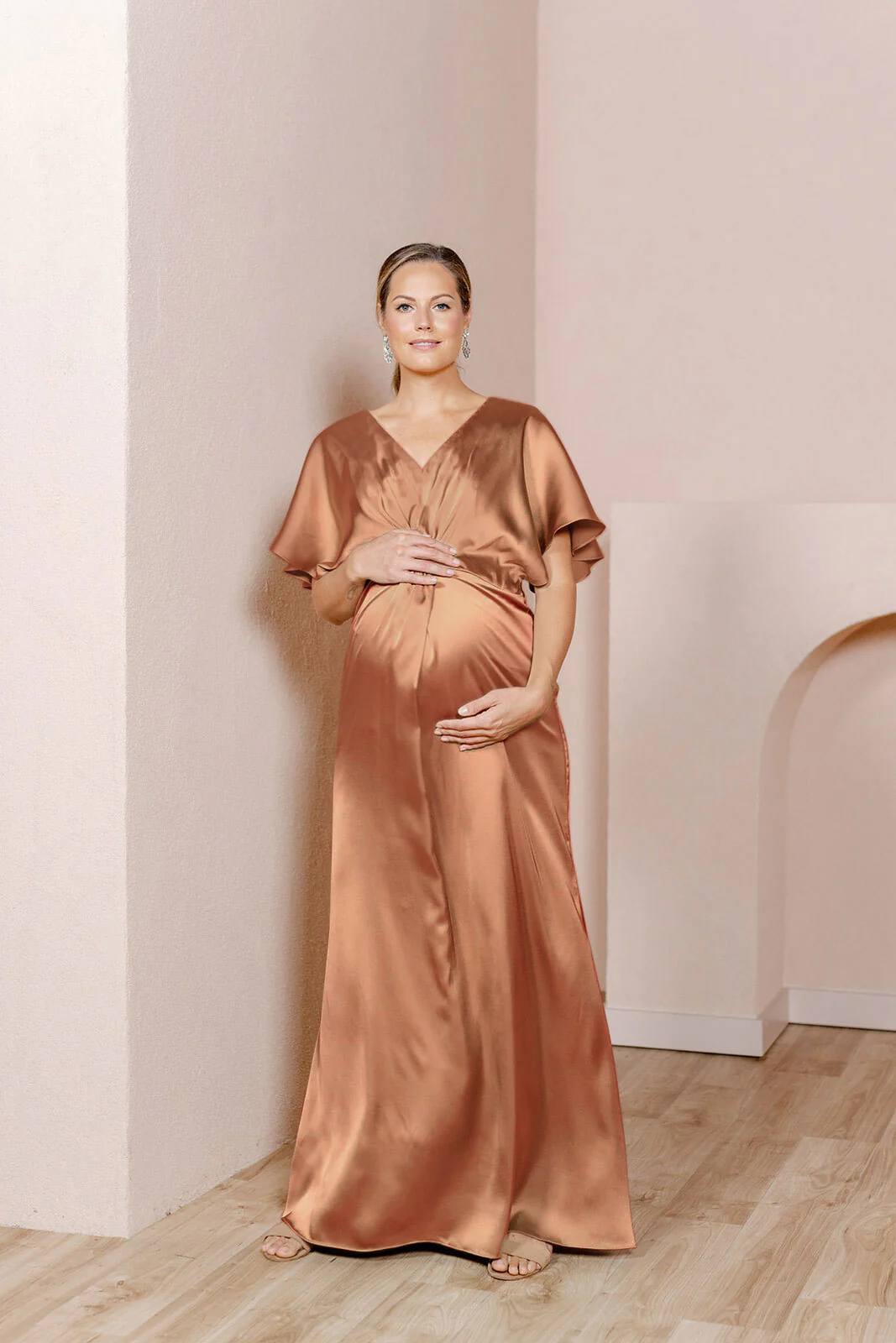 Maternity Gwen Satin Dress | Made To Order - Image 9