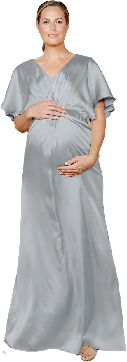 Maternity Gwen Satin Dress | Made To Order - Image 95