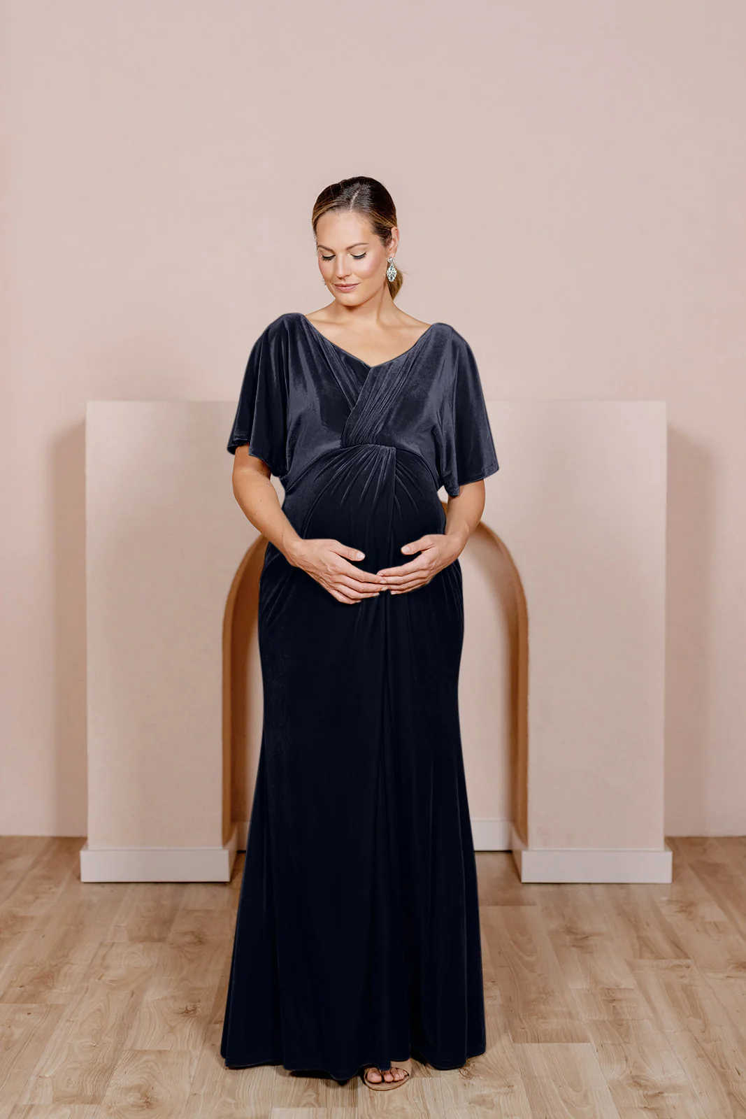 Maternity Gwen Velvet Dress | Made To Order - Image 20
