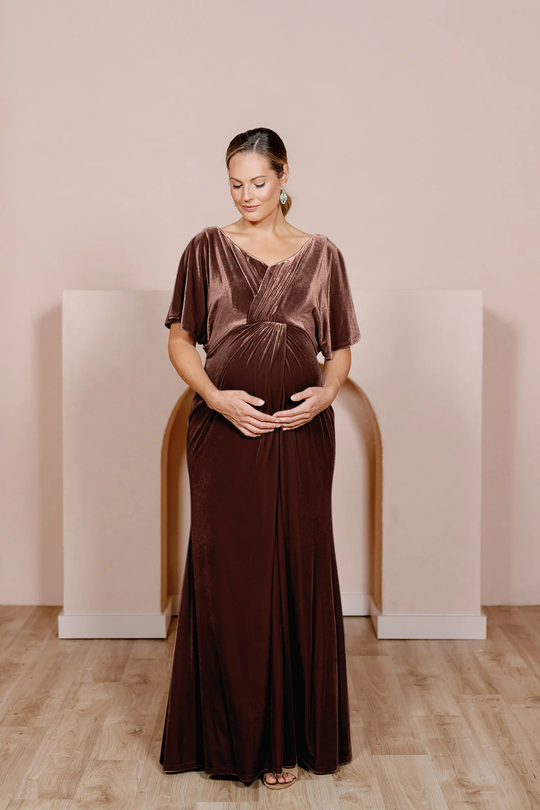 Maternity Gwen Velvet Dress | Made To Order - Image 30