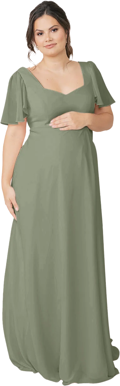 Maternity Madeline Convertible Chiffon Dress | Made To Order - Image 102