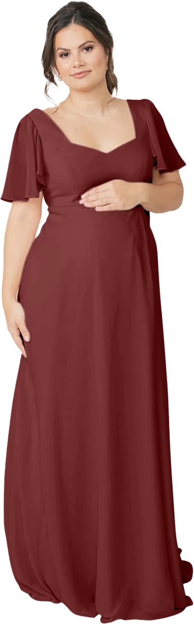 Maternity Madeline Convertible Chiffon Dress | Made To Order - Image 58