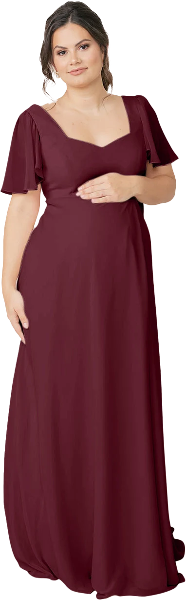 Maternity Madeline Convertible Chiffon Dress | Made To Order - Image 59