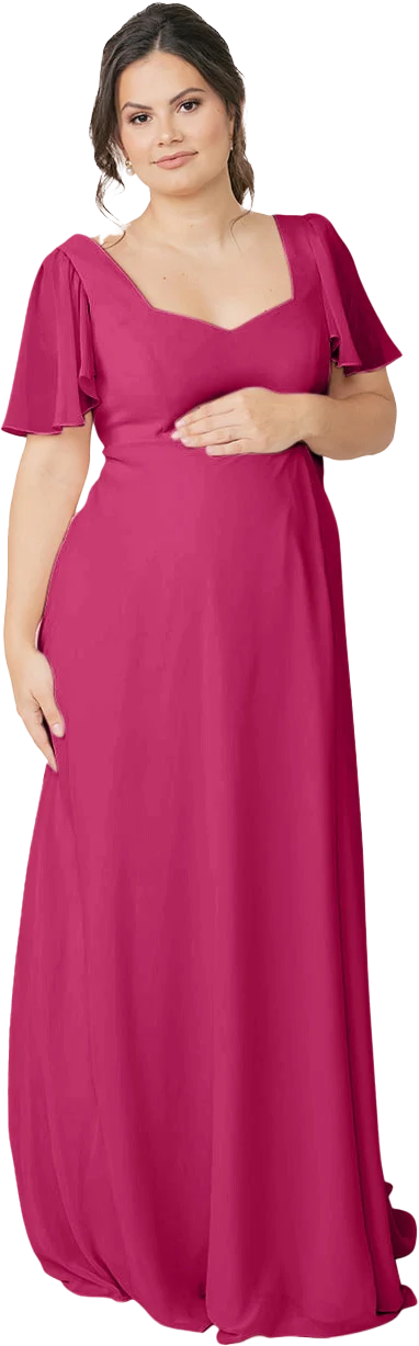 Maternity Madeline Convertible Chiffon Dress | Made To Order - Image 72