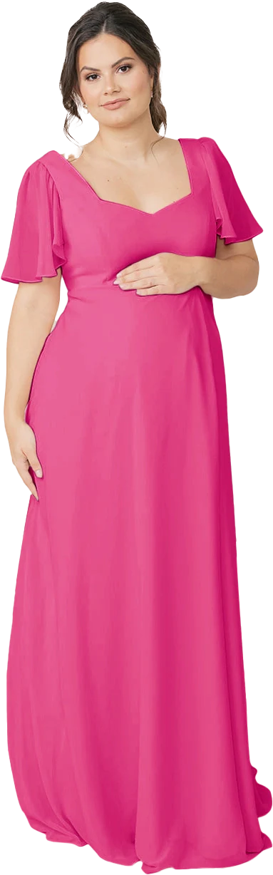 Maternity Madeline Convertible Chiffon Dress | Made To Order - Image 99