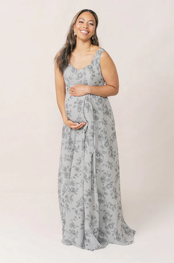 Maternity Madeline Convertible Chiffon Floral Print Dress | Made To Order - Image 5
