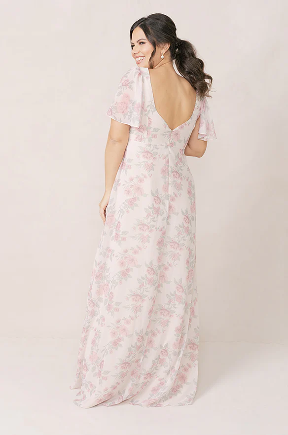 Maternity Madeline Convertible Chiffon Floral Print Dress | Made To Order - Image 8