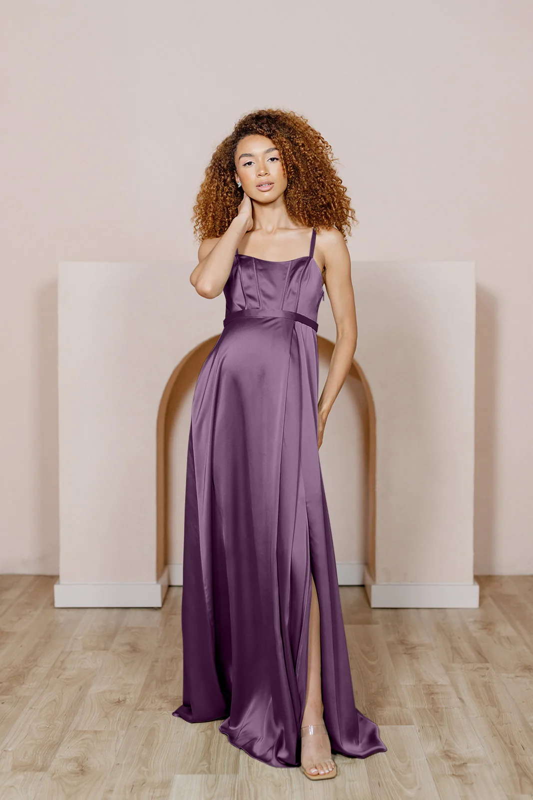 Maternity Nova Satin Dress | Made To Order - Image 13