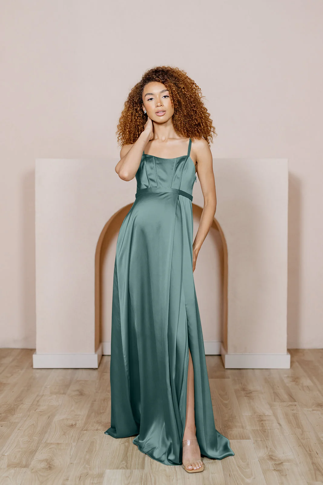 Maternity Nova Satin Dress | Made To Order - Image 20