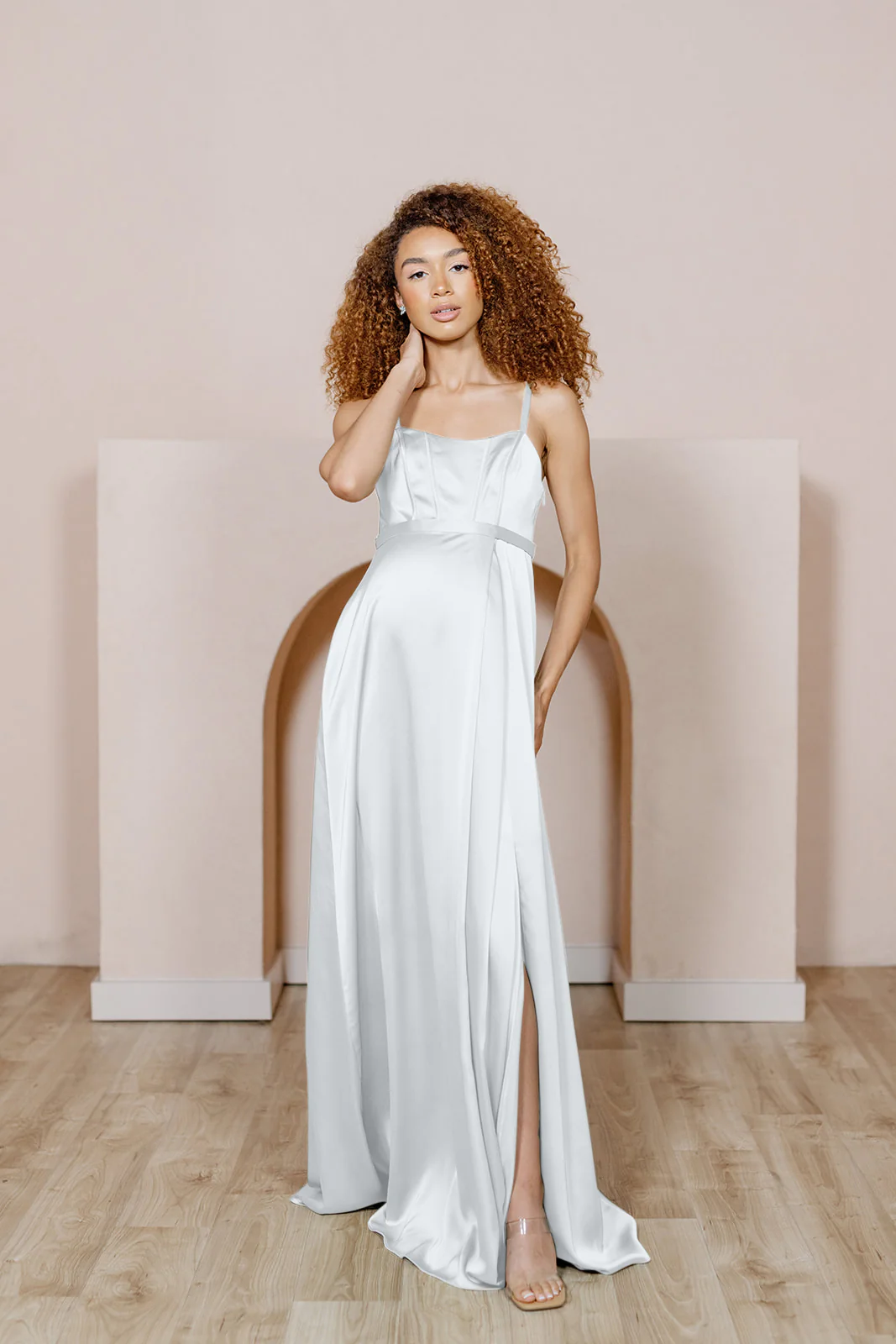 Maternity Nova Satin Dress | Made To Order - Image 22