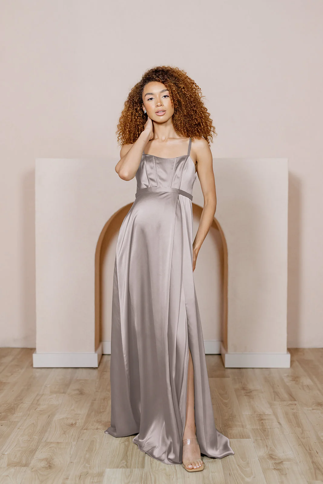 Maternity Nova Satin Dress | Made To Order - Image 24