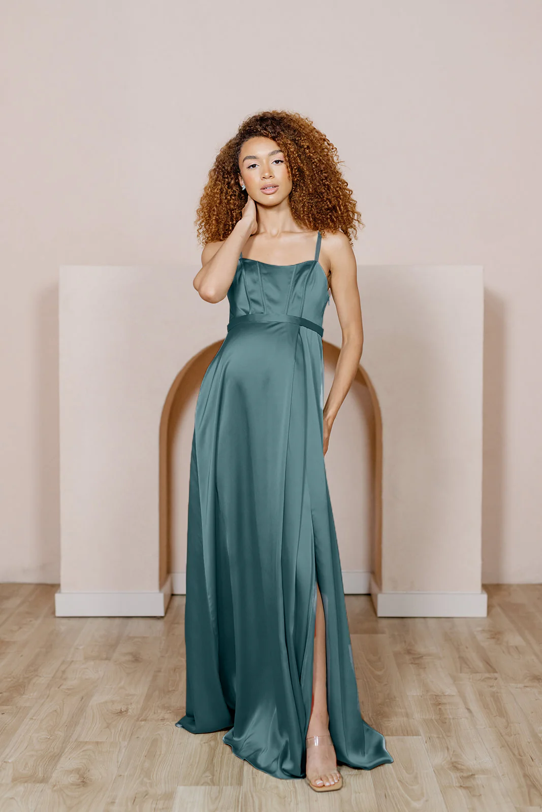 Maternity Nova Satin Dress | Made To Order - Image 36