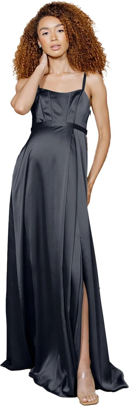 Maternity Nova Satin Dress | Made To Order - Image 58