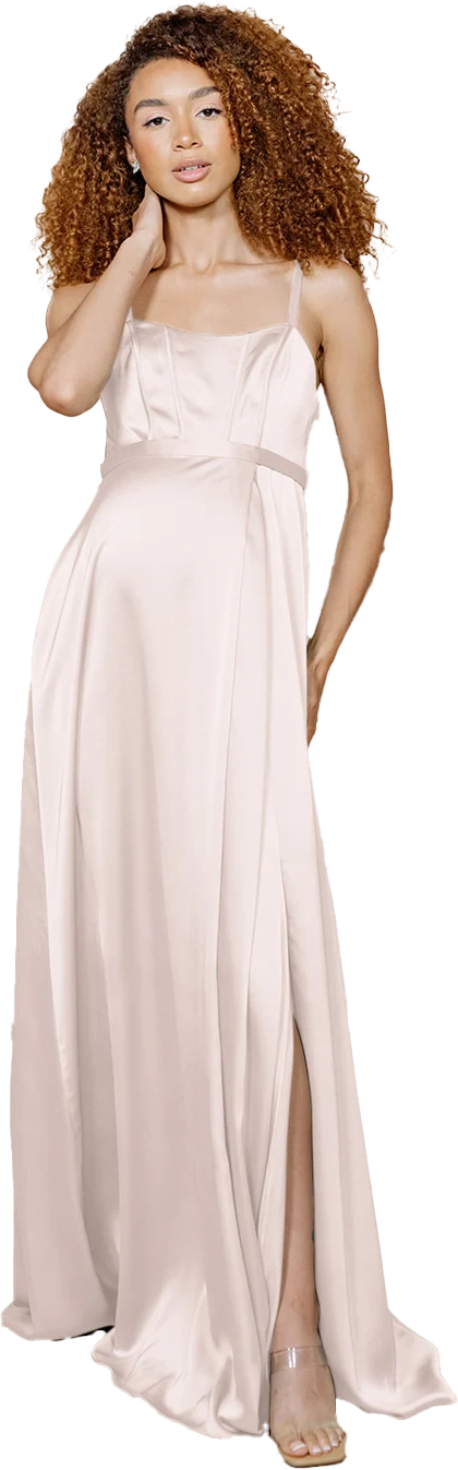 Maternity Nova Satin Dress | Made To Order - Image 59