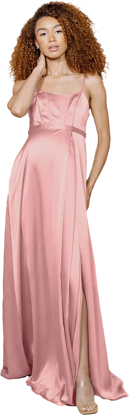 Maternity Nova Satin Dress | Made To Order - Image 60