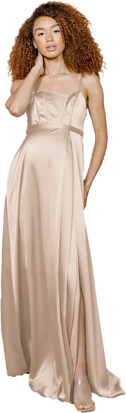 Maternity Nova Satin Dress | Made To Order - Image 73