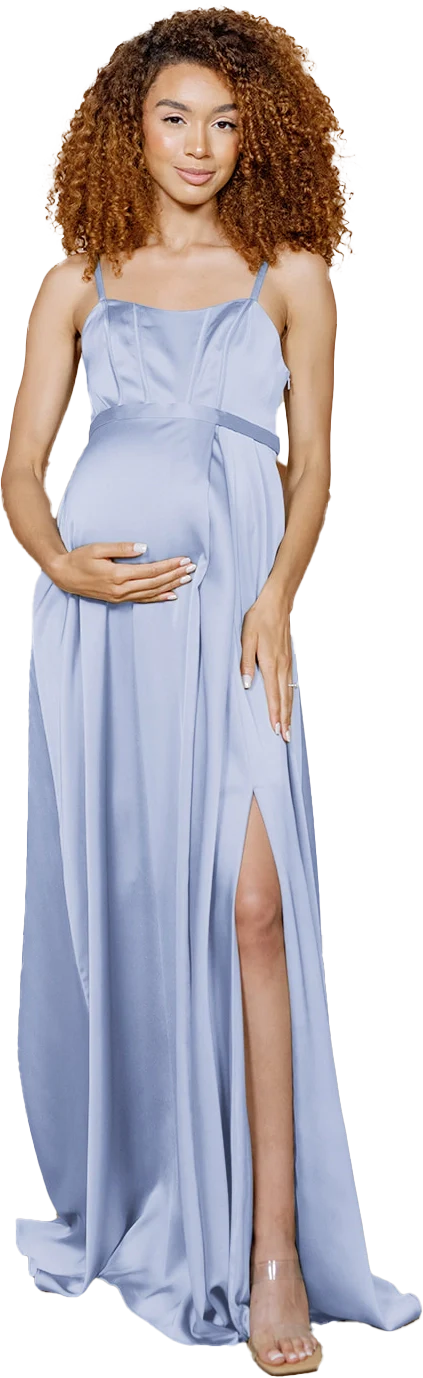 Maternity Nova Satin Dress | Made To Order - Image 89