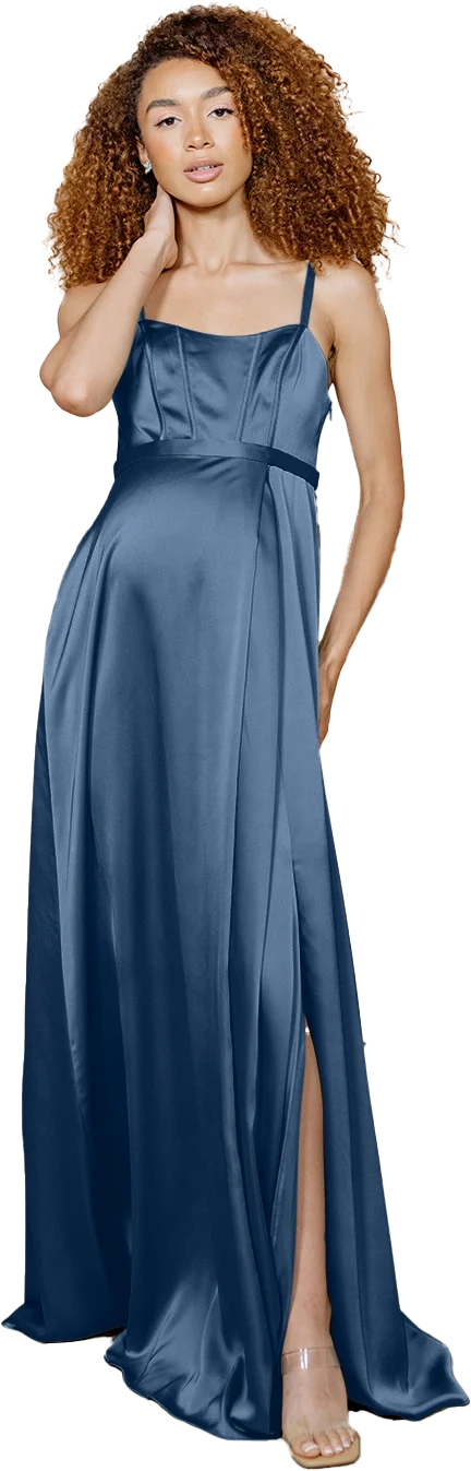 Maternity Nova Satin Dress | Made To Order - Image 92