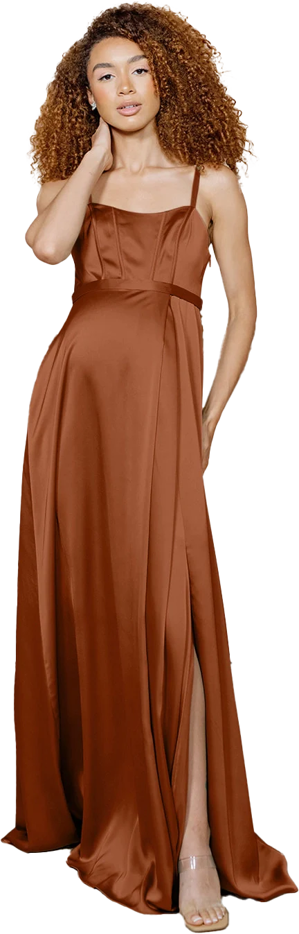 Maternity Nova Satin Dress | Made To Order - Image 96