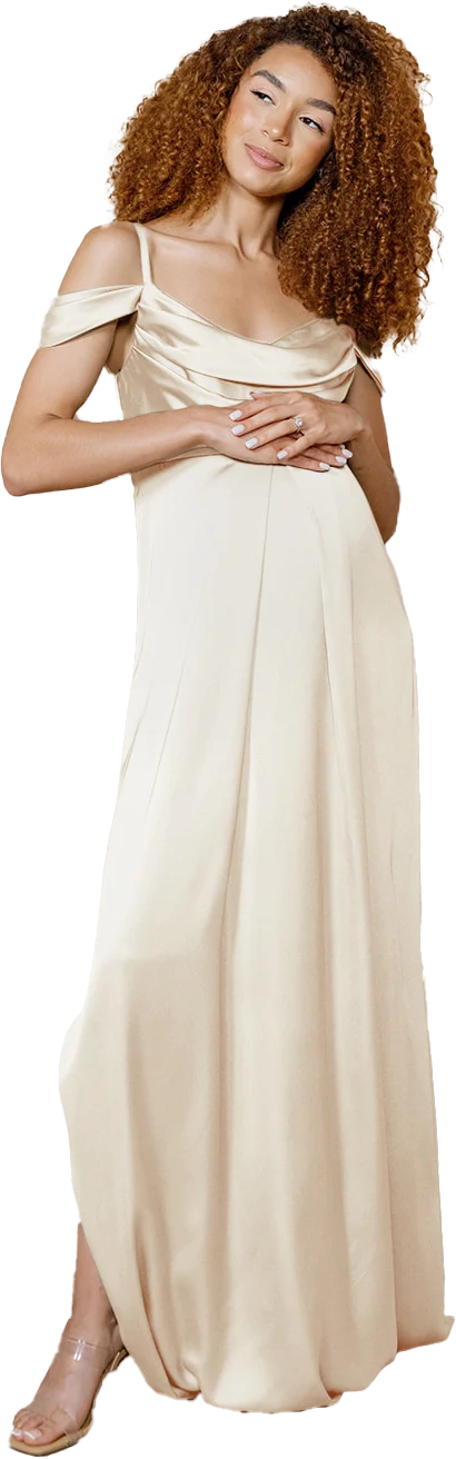 Maternity Sienna Satin Dress | Made To Order - Image 108