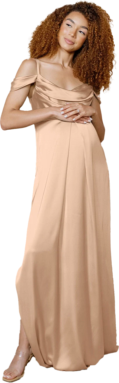 Maternity Sienna Satin Dress | Made To Order - Image 78