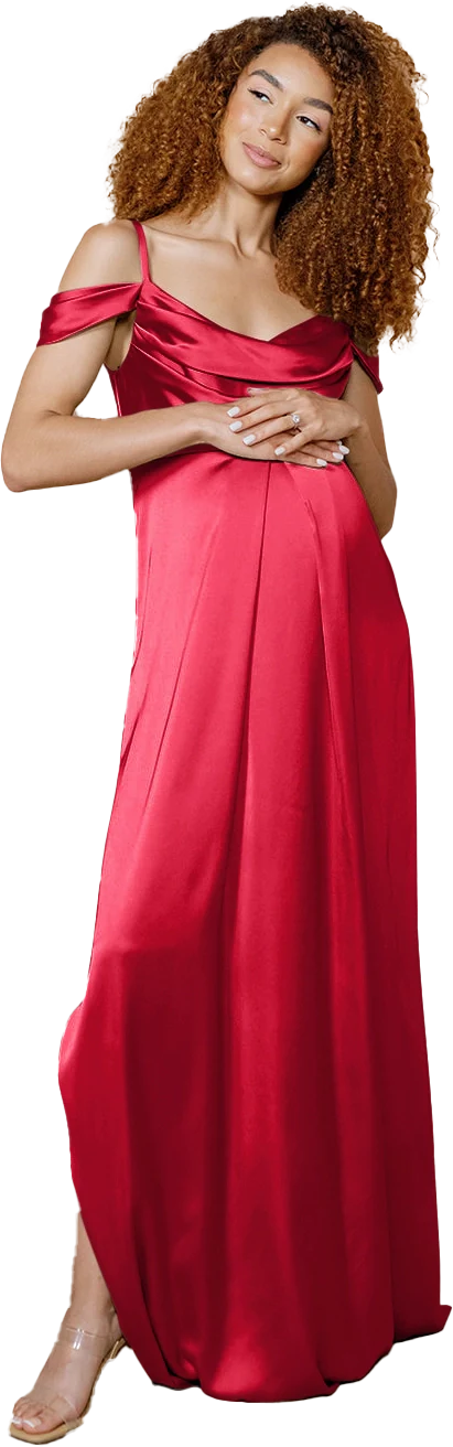 Maternity Sienna Satin Dress | Made To Order - Image 91