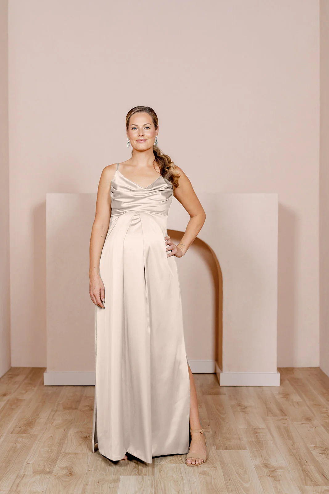 Maternity Skye Satin Dress | Made To Order - Image 14