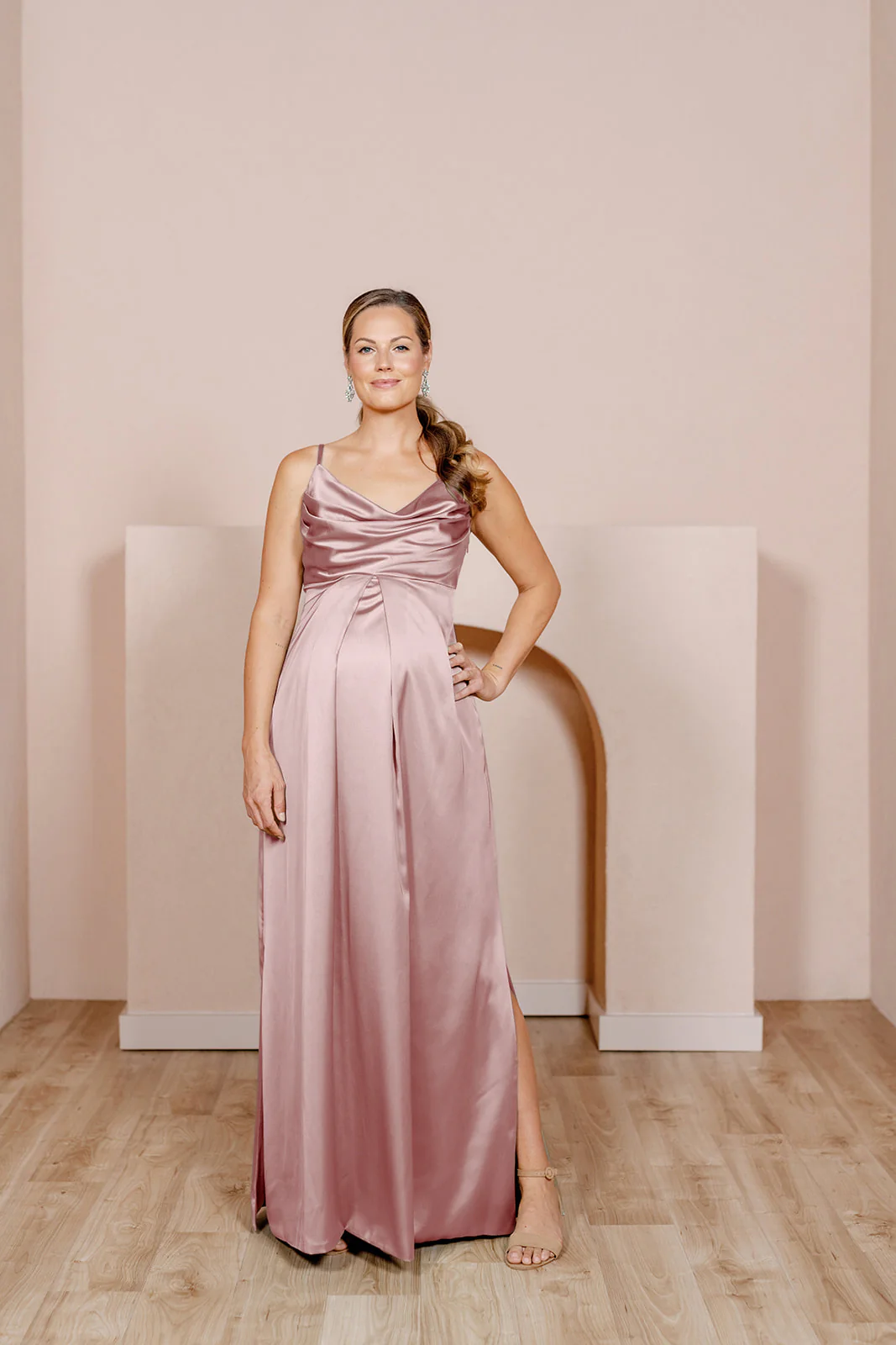 Maternity Skye Satin Dress | Made To Order - Image 20