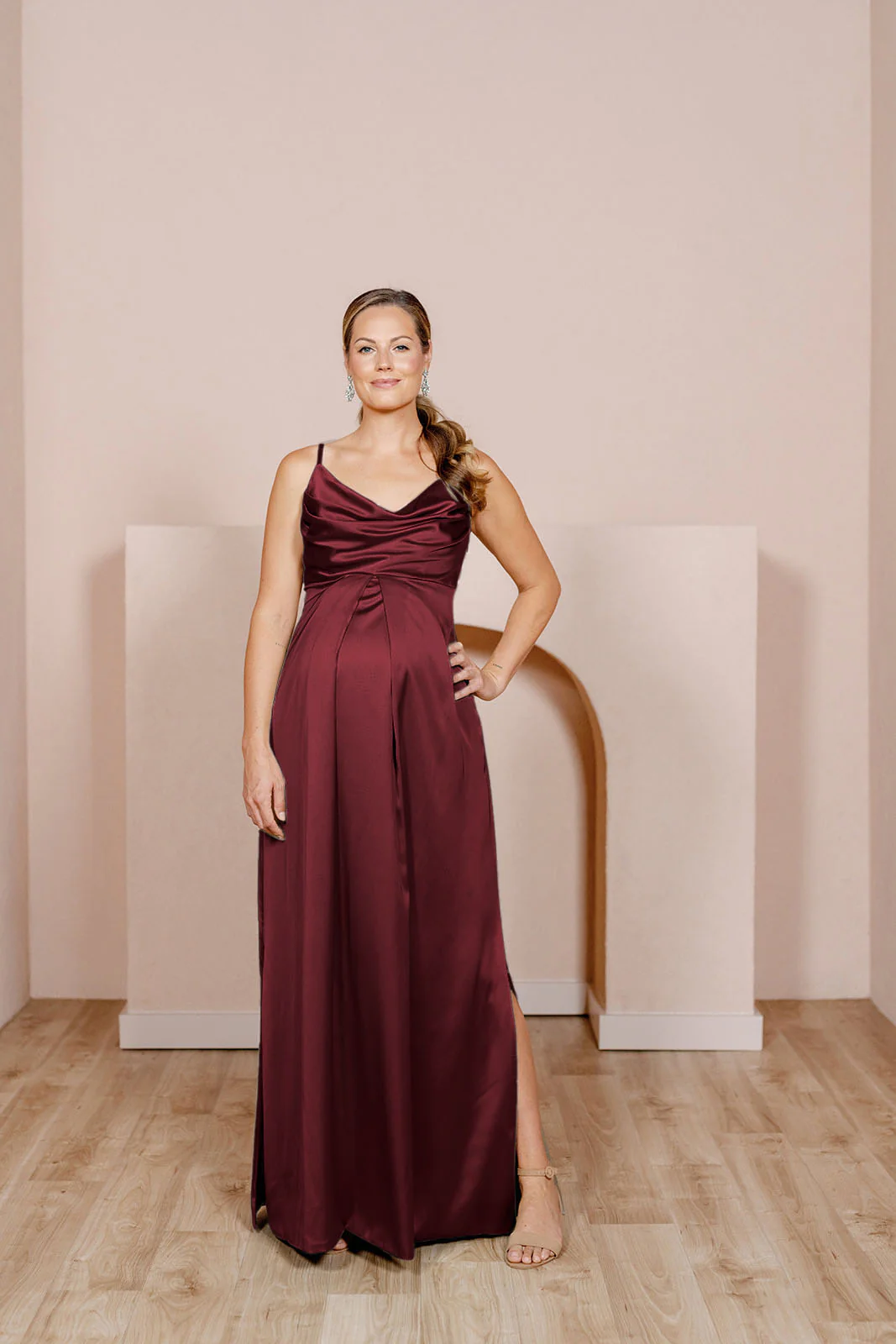 Maternity Skye Satin Dress | Made To Order - Image 29