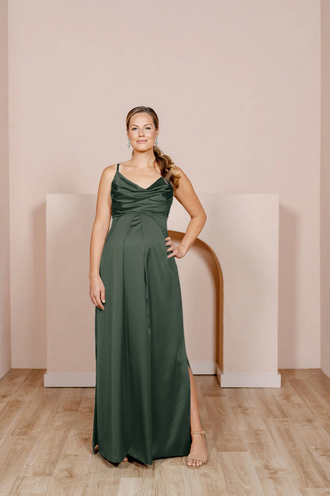 Maternity Skye Satin Dress | Made To Order - Image 30