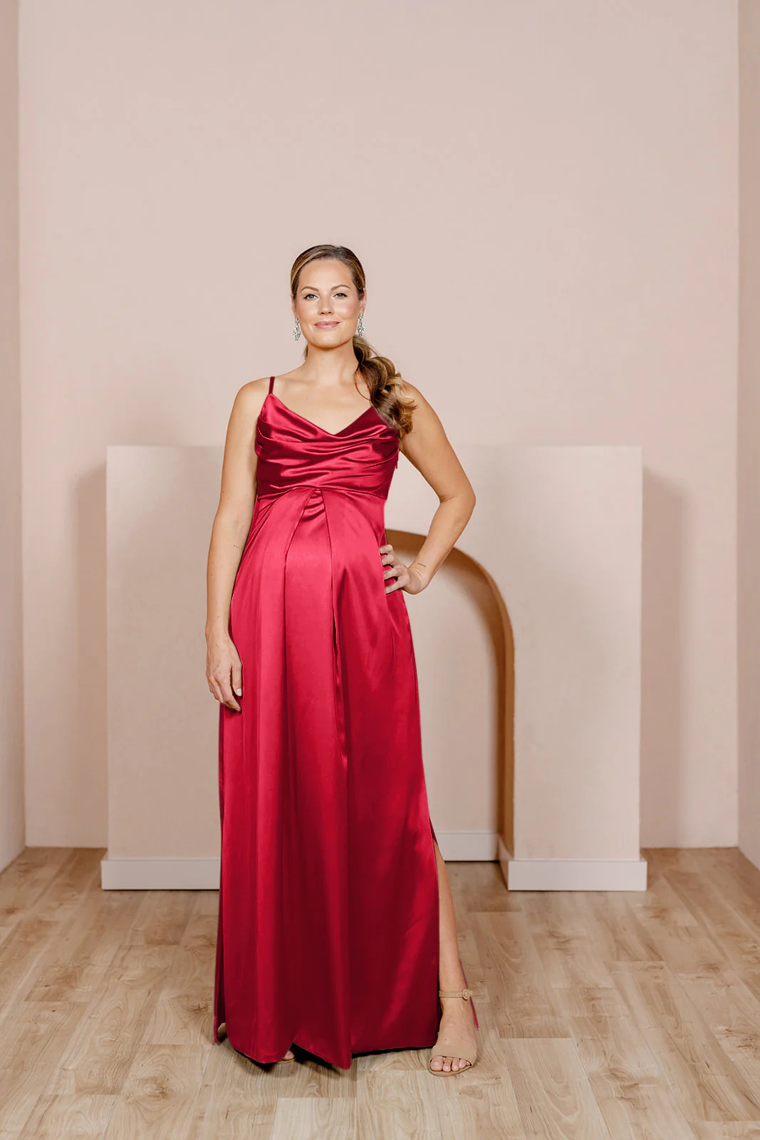 Maternity Skye Satin Dress | Made To Order - Image 37