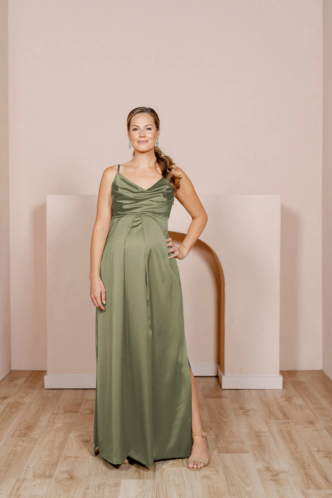 Maternity Skye Satin Dress | Made To Order - Image 43