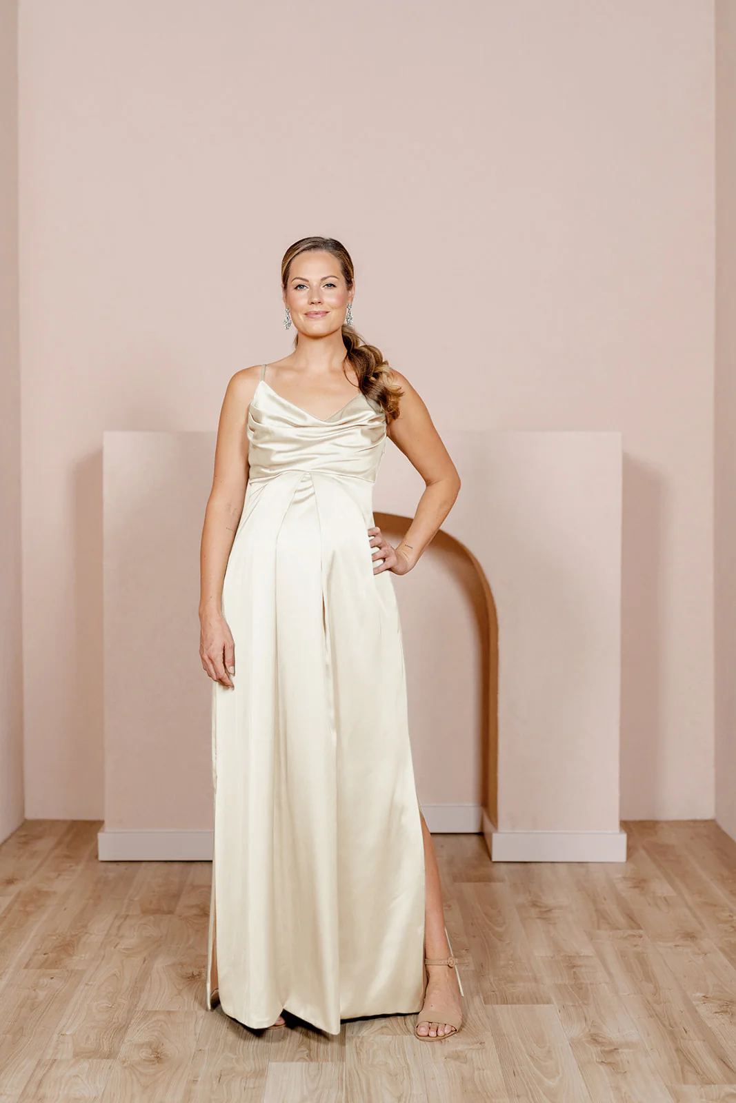 Maternity Skye Satin Dress | Made To Order - Image 44