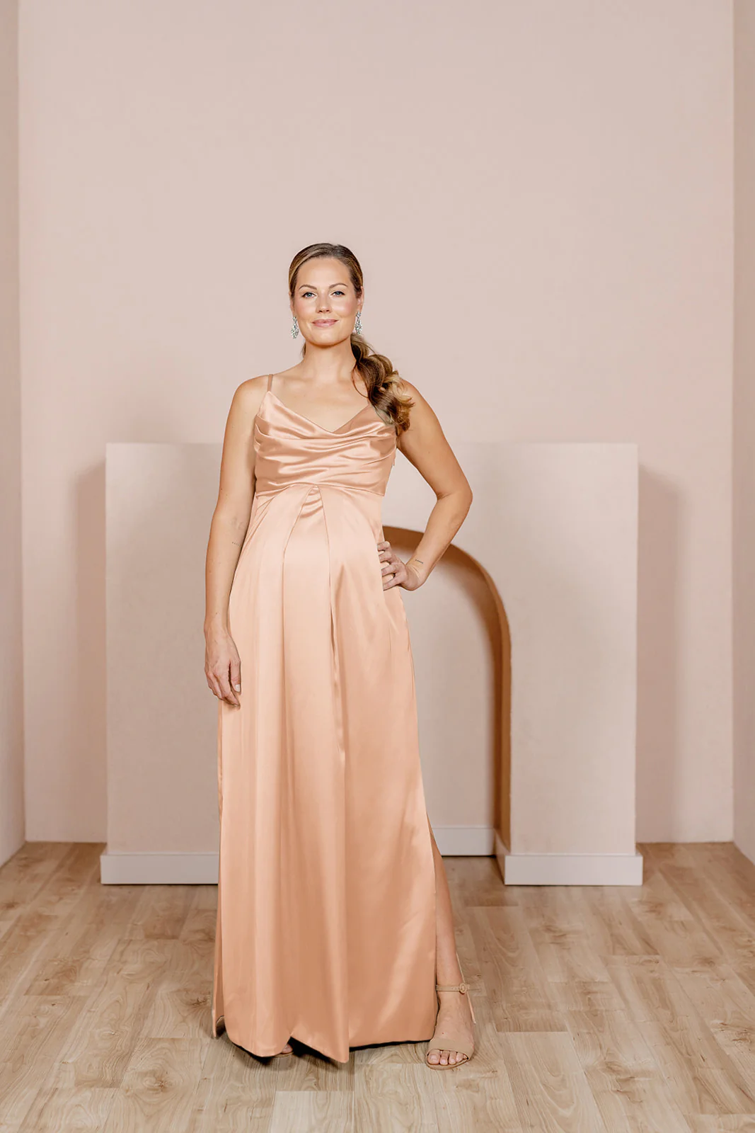 Maternity Skye Satin Dress | Made To Order - Image 45
