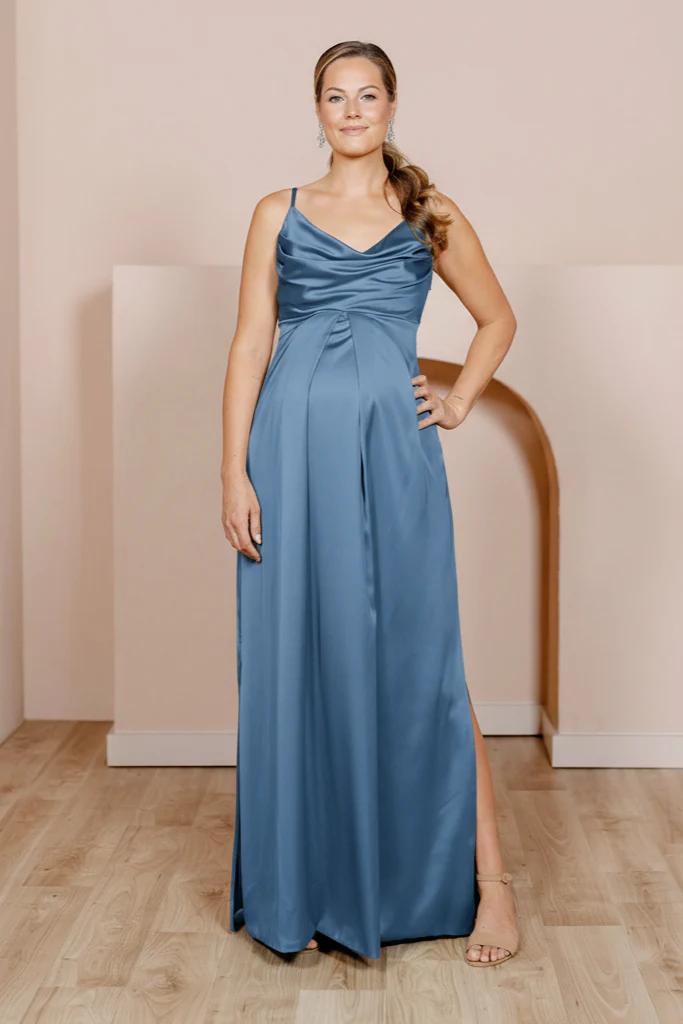 Maternity Skye Satin Dress | Made To Order - Image 76