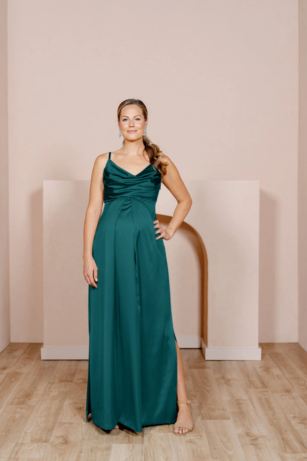 Maternity Skye Satin Dress | Made To Order - Image 9