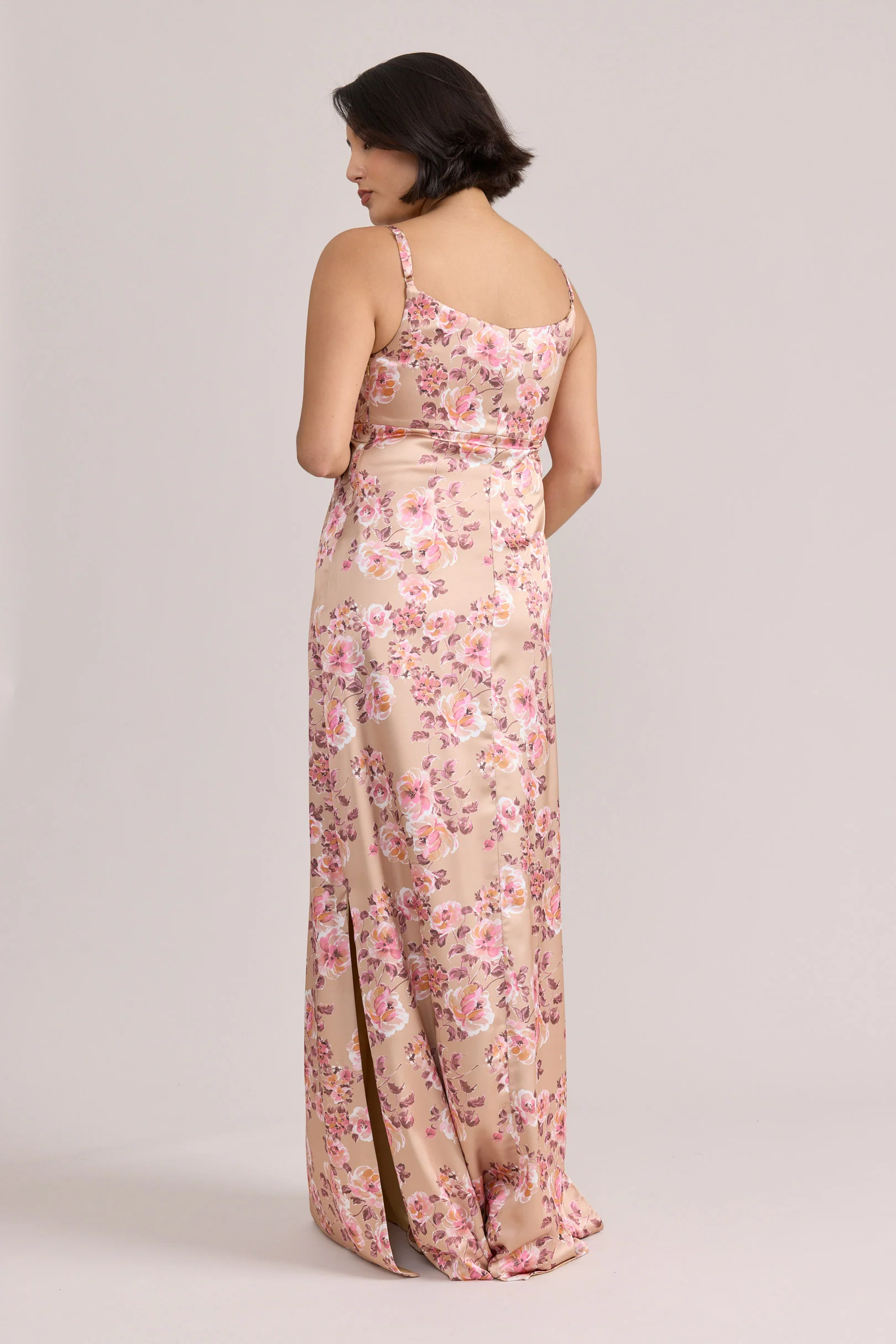 Maternity Skye Satin Floral Print Dress | Made To Order - Image 6
