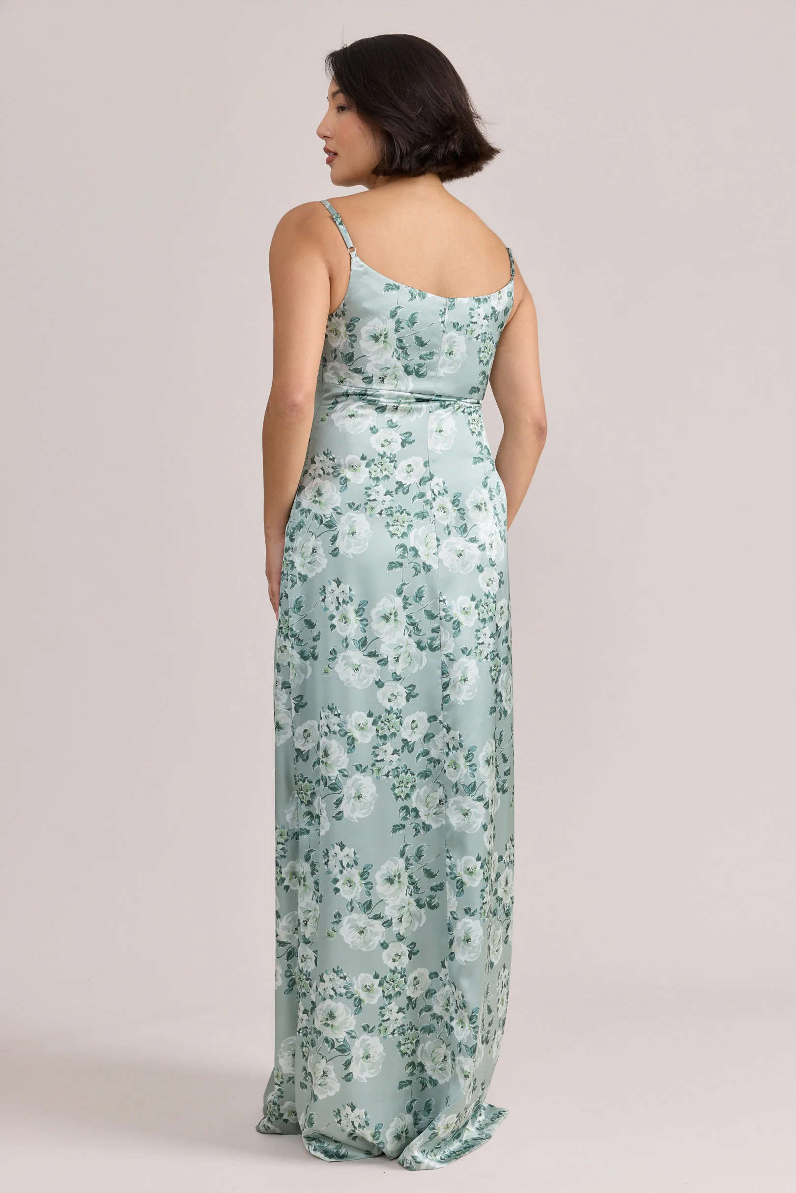 Maternity Skye Satin Floral Print Dress | Made To Order - Image 68