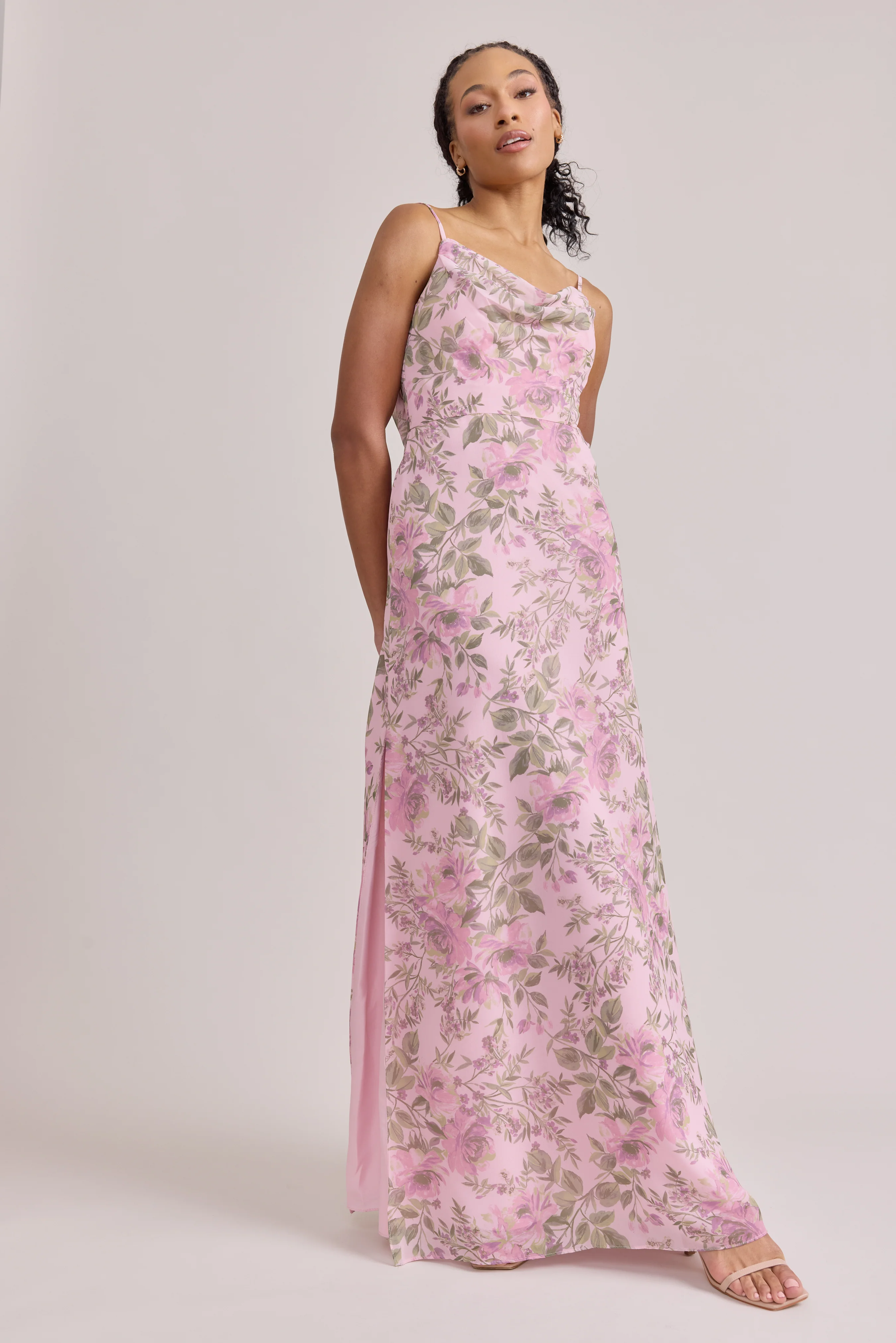 Nadia Chiffon Floral Print Dress | Made To Order - Image 10
