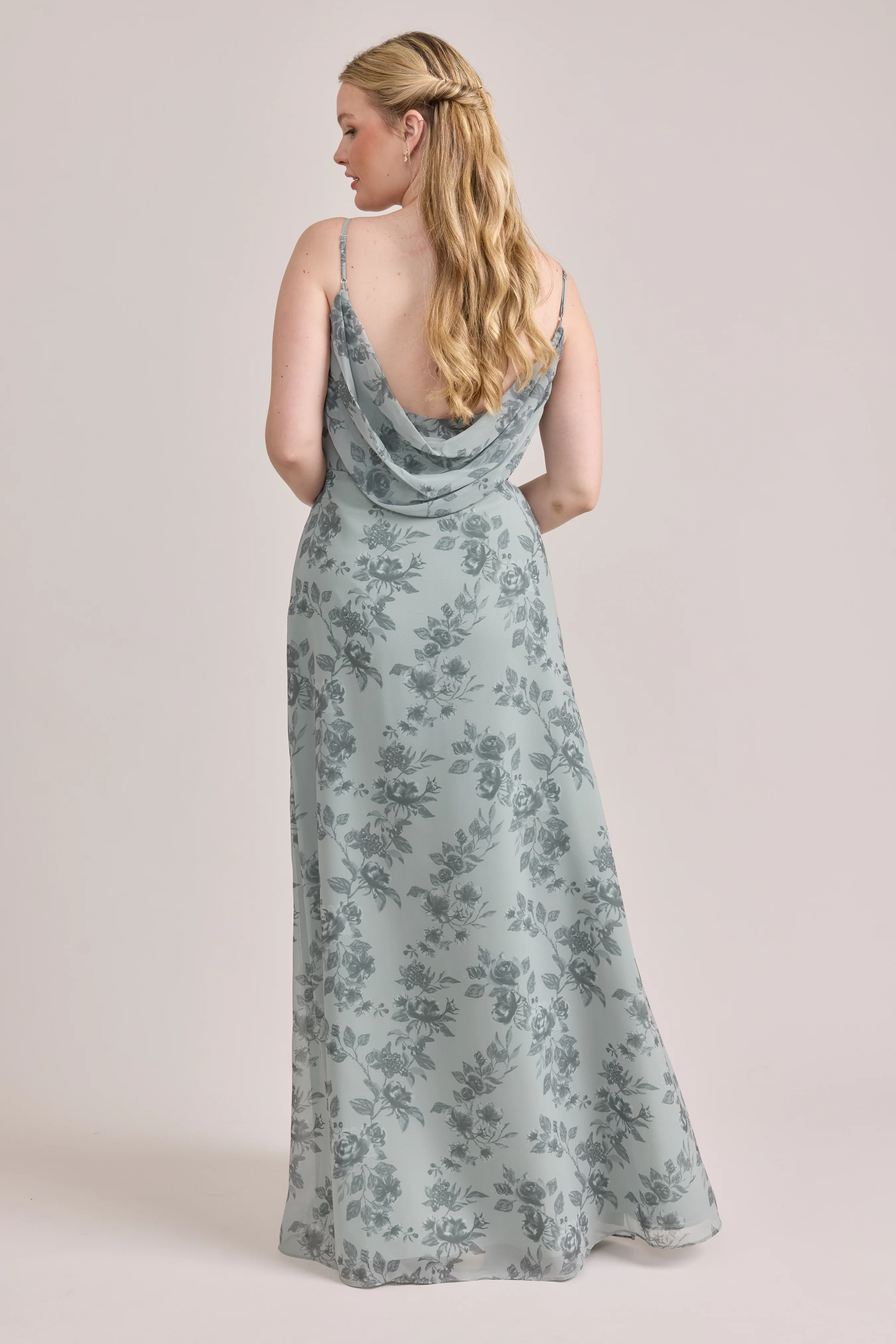 Nadia Chiffon Floral Print Dress | Made To Order - Image 18