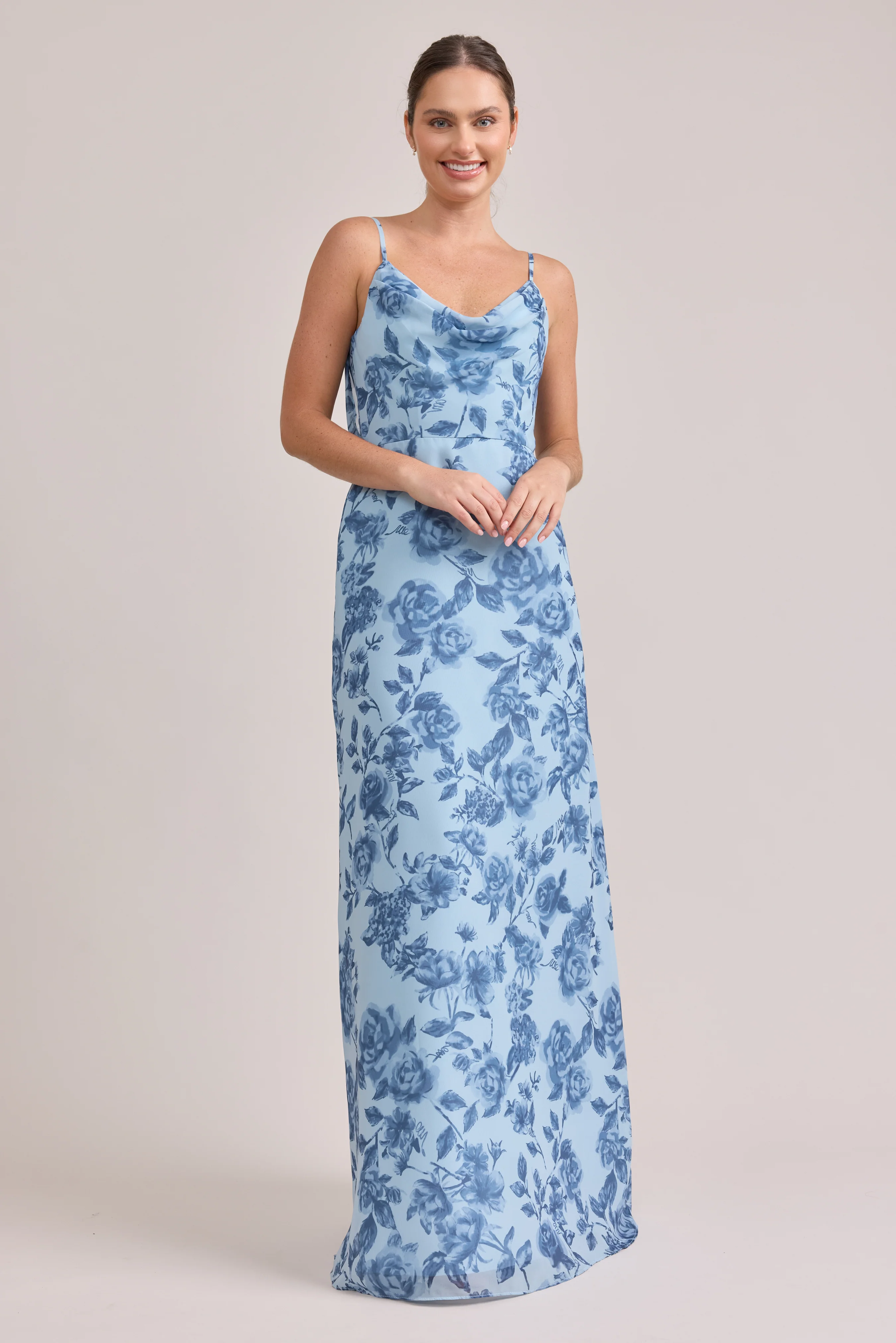 Nadia Chiffon Floral Print Dress | Made To Order - Image 24