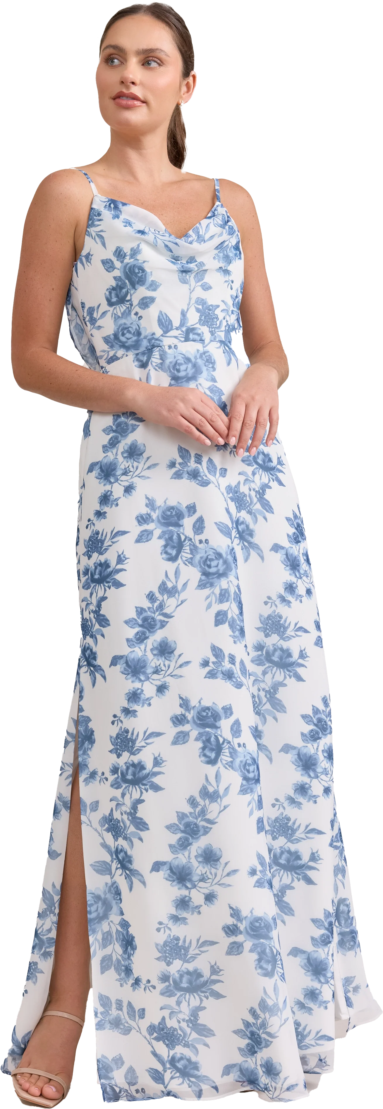Nadia Chiffon Floral Print Dress | Made To Order - Image 31