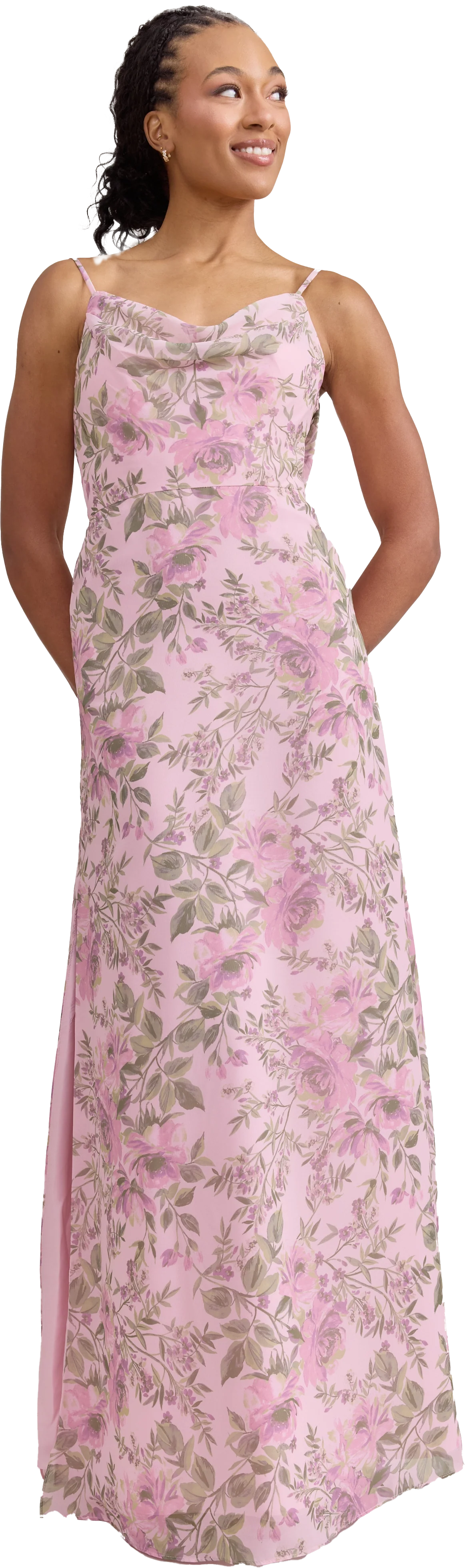 Nadia Chiffon Floral Print Dress | Made To Order - Image 33