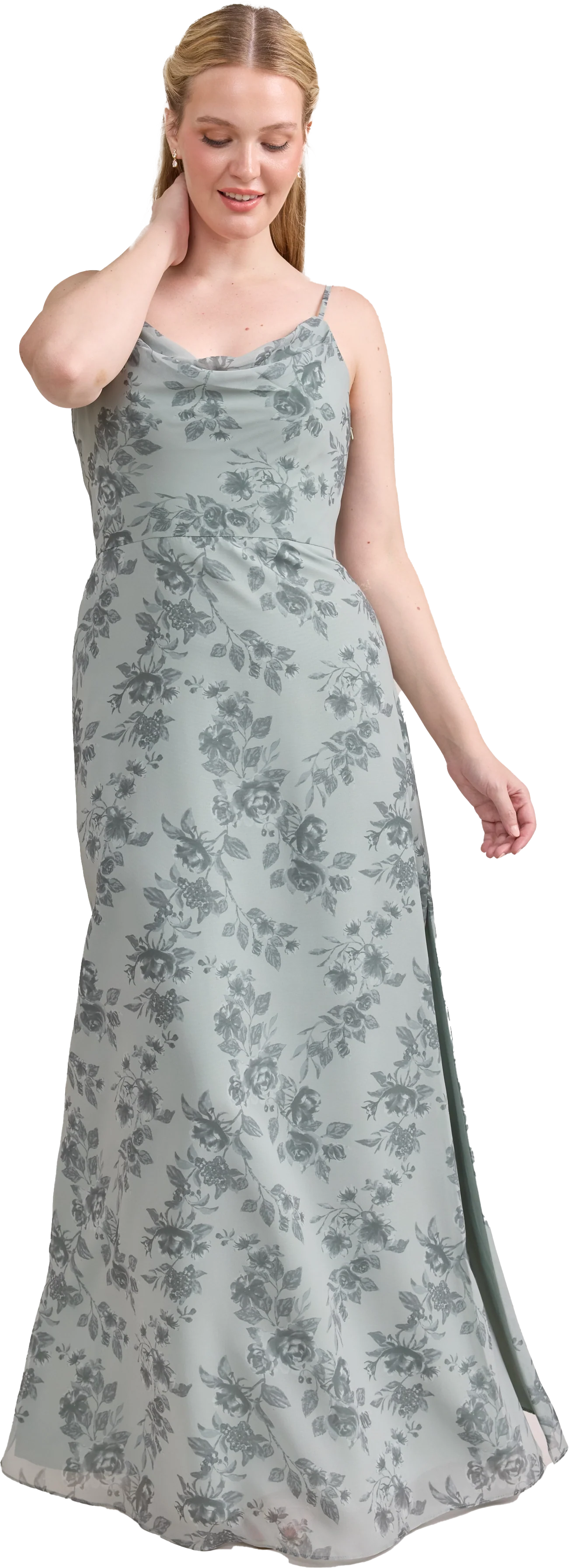 Nadia Chiffon Floral Print Dress | Made To Order - Image 36