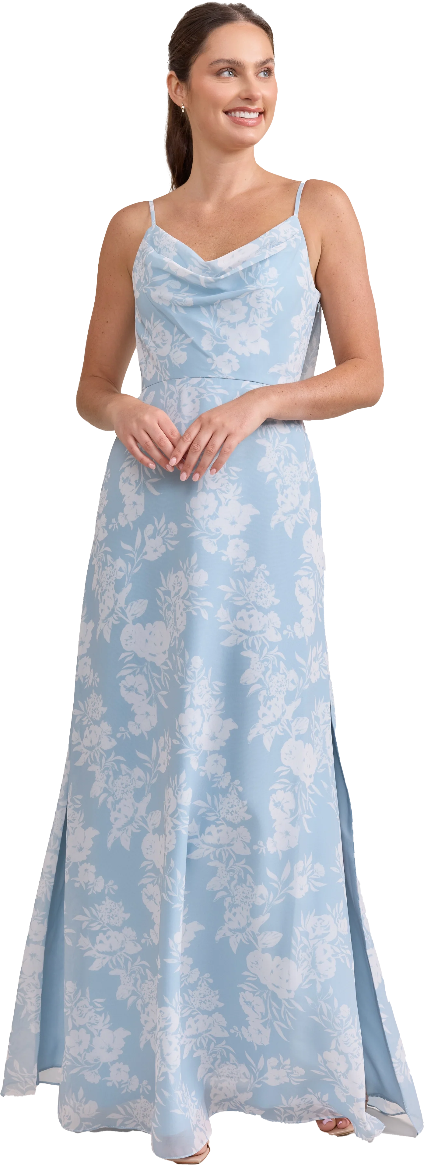Nadia Chiffon Floral Print Dress | Made To Order - Image 37
