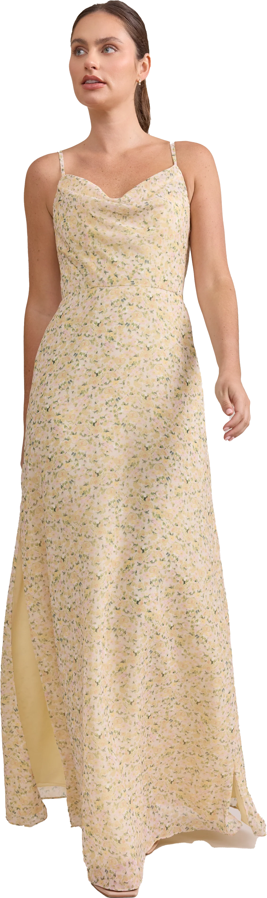 Nadia Chiffon Floral Print Dress | Made To Order - Image 40