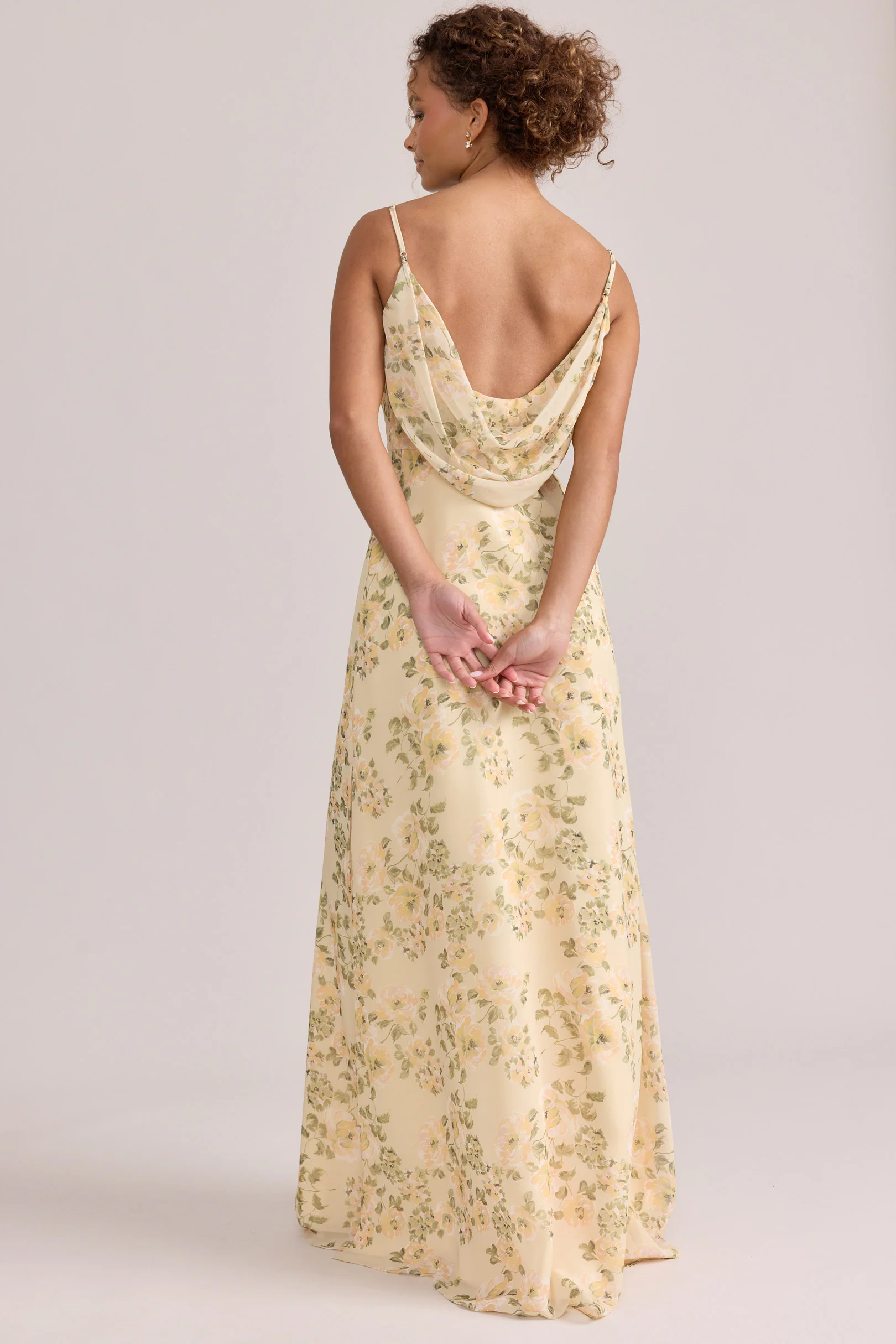 Nadia Chiffon Floral Print Dress | Made To Order - Image 45