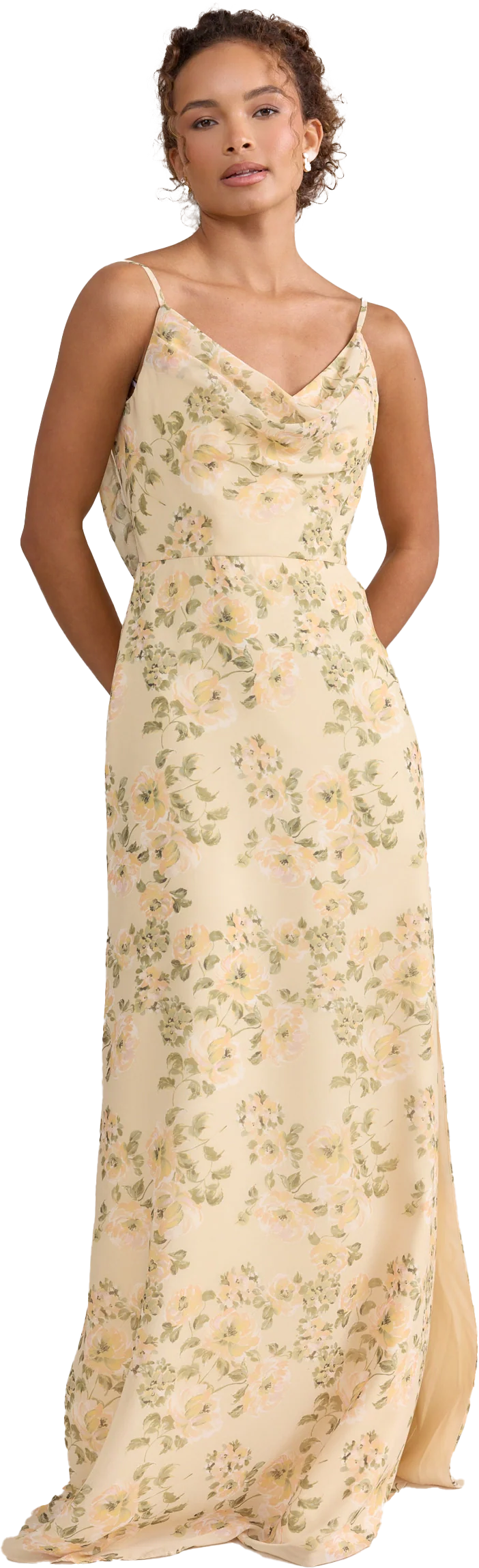 Nadia Chiffon Floral Print Dress | Made To Order - Image 49