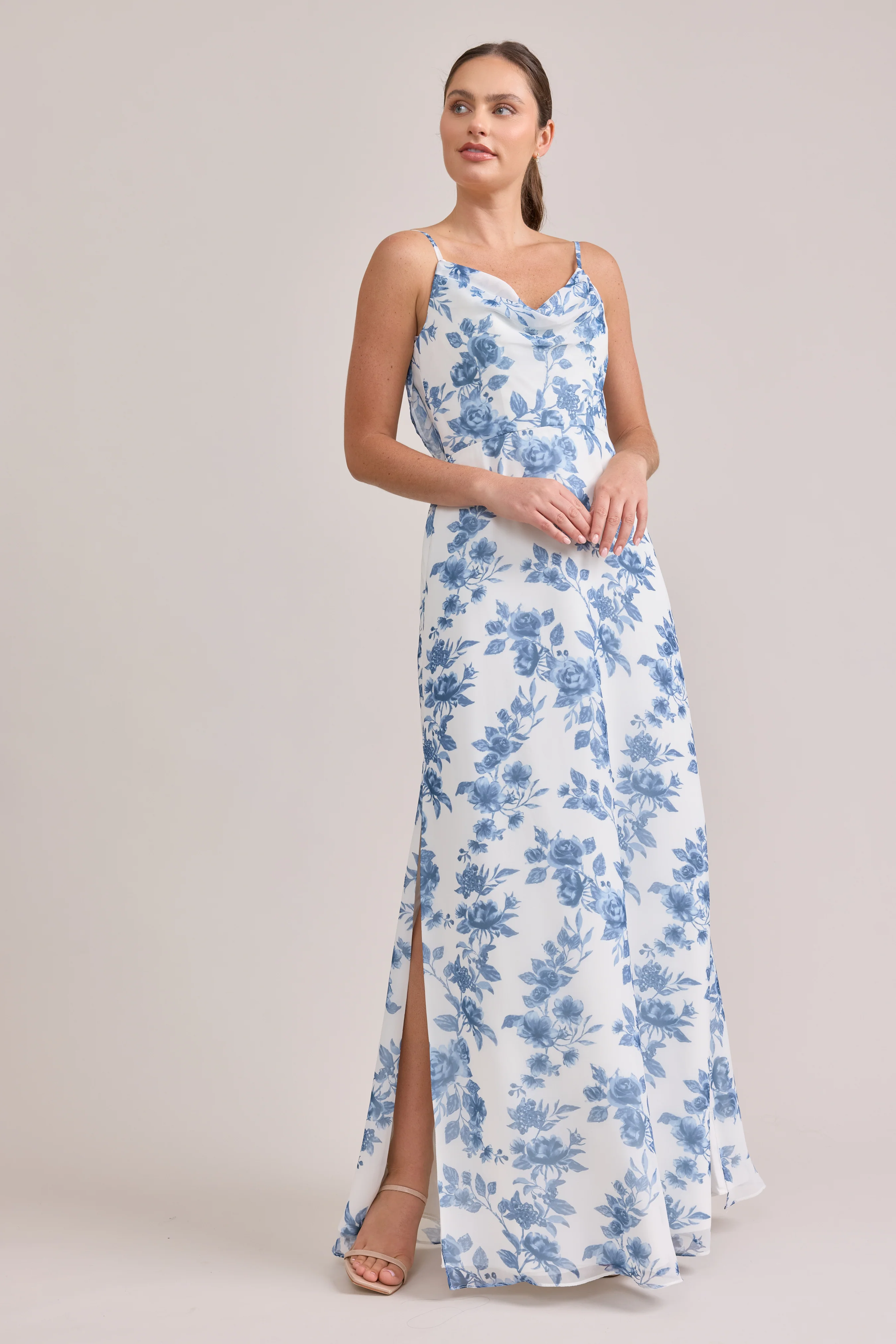 Nadia Chiffon Floral Print Dress | Made To Order - Image 5