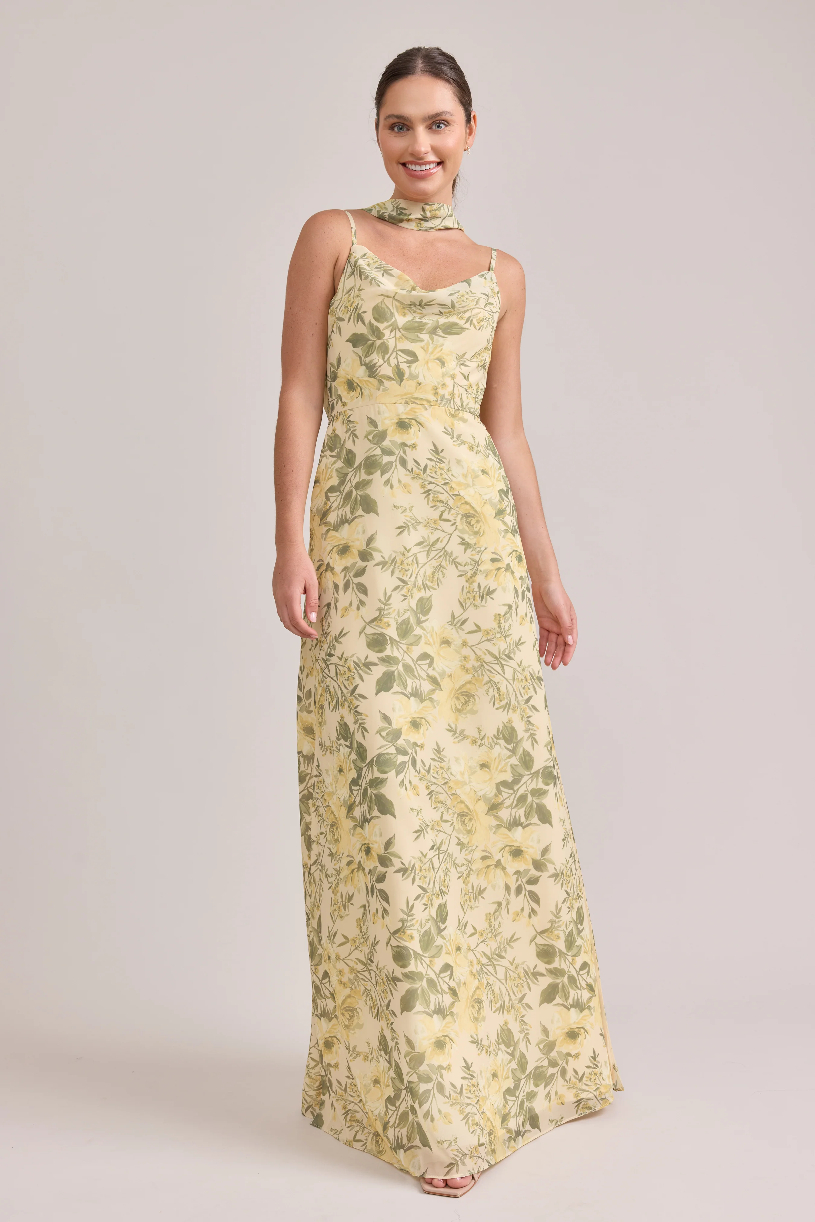 Nadia Chiffon Floral Print Dress | Made To Order - Image 7